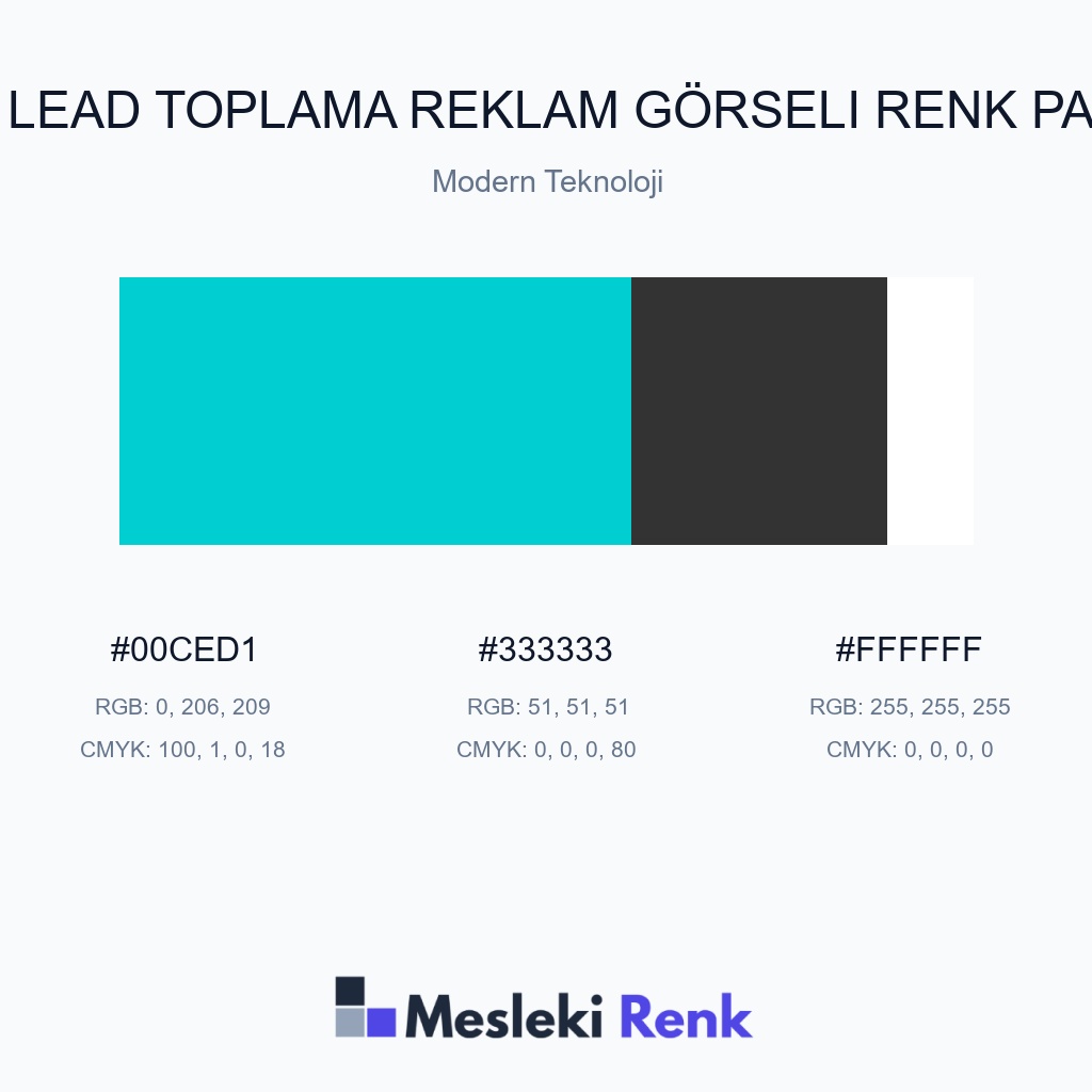 B2B Lead Toplama Reklam Görseli Modern Teknoloji Renk Paleti