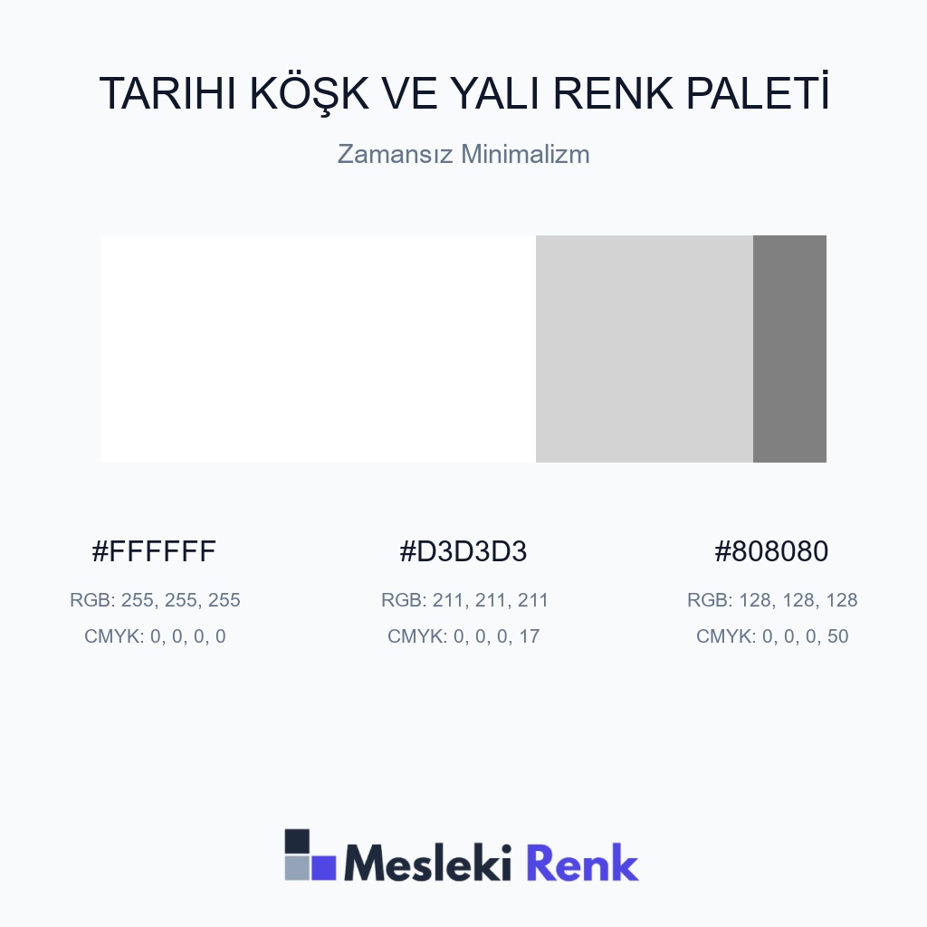 Tarihi Köşk ve Yalı Zamansız Minimalizm Renk Paleti