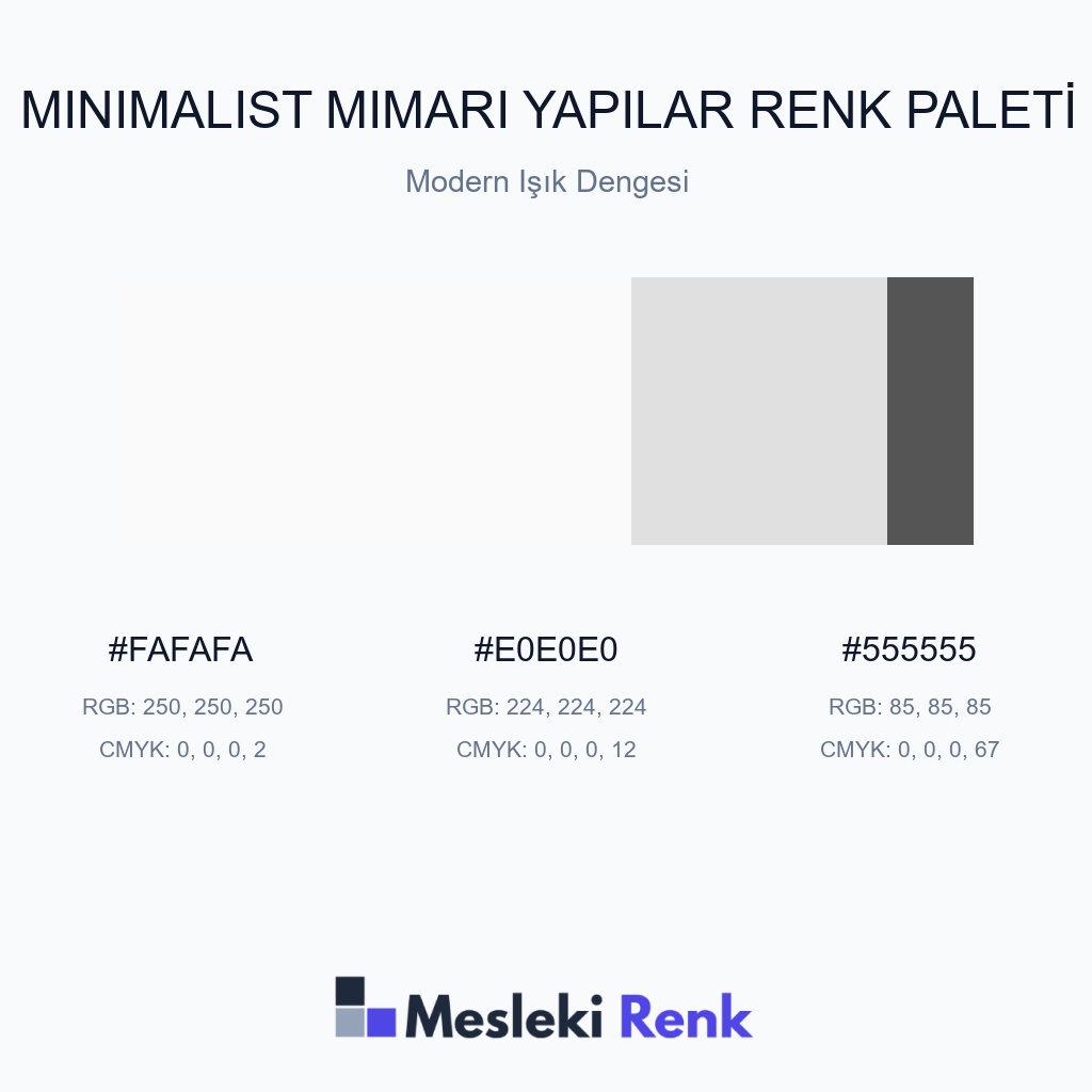 Minimalist Mimari Yapılar Modern Işık Dengesi Renk Paleti