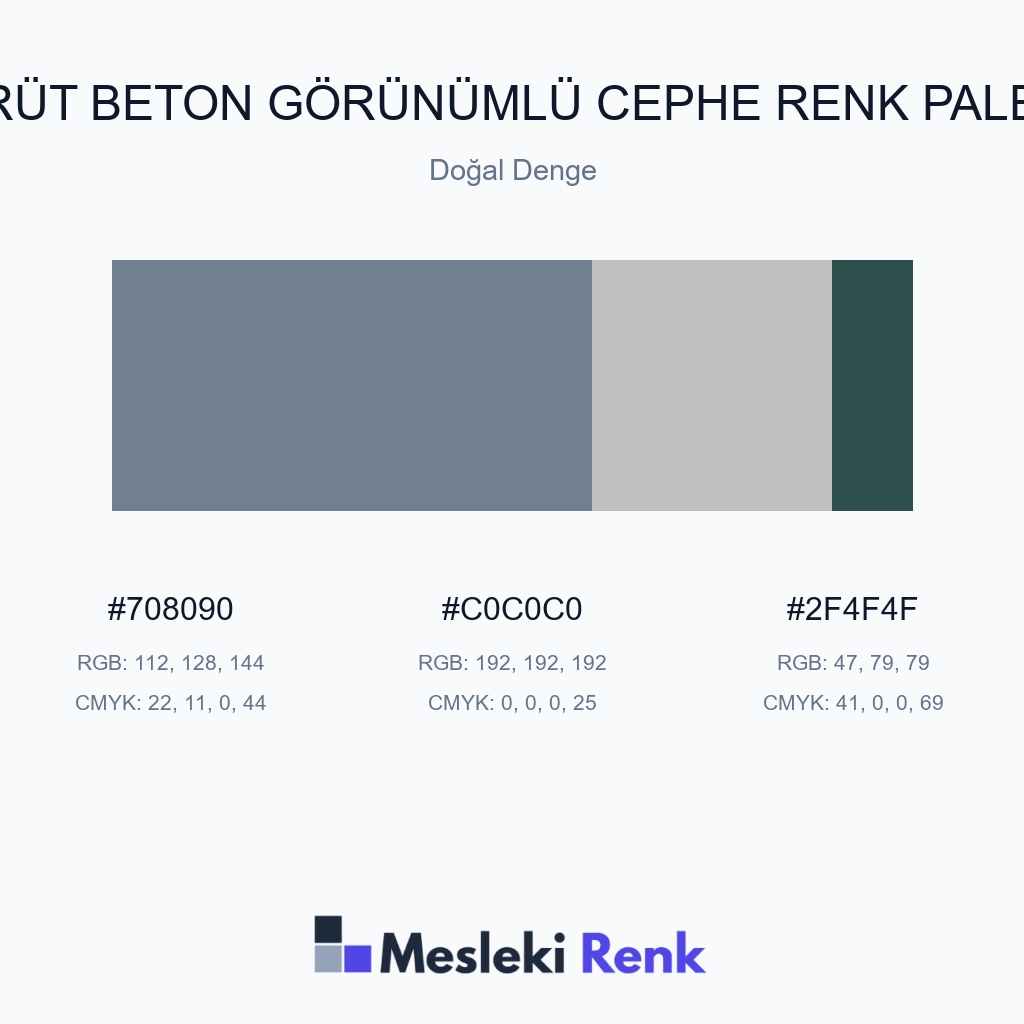 Brüt Beton Görünümlü Cephe Doğal Denge Renk Paleti
