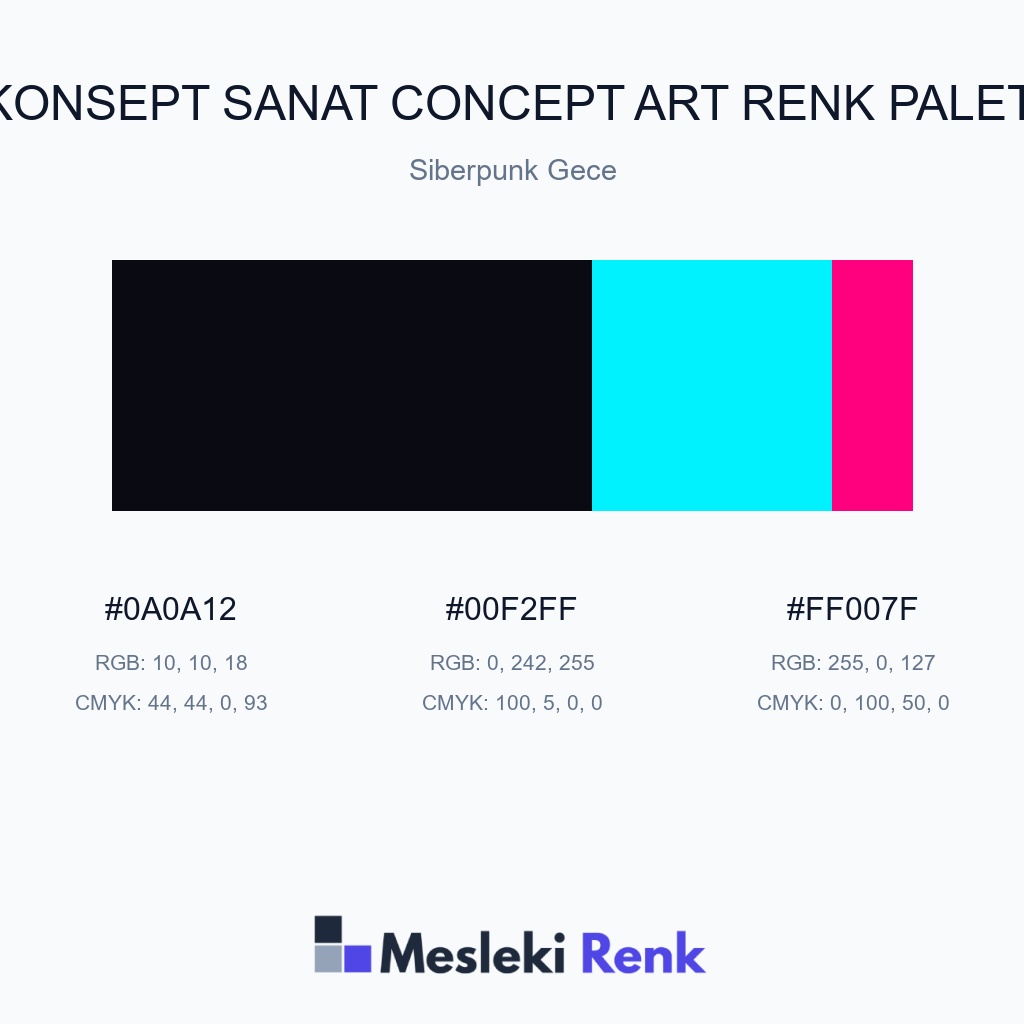 Konsept Sanat Concept Art Siberpunk Gece Renk Paleti