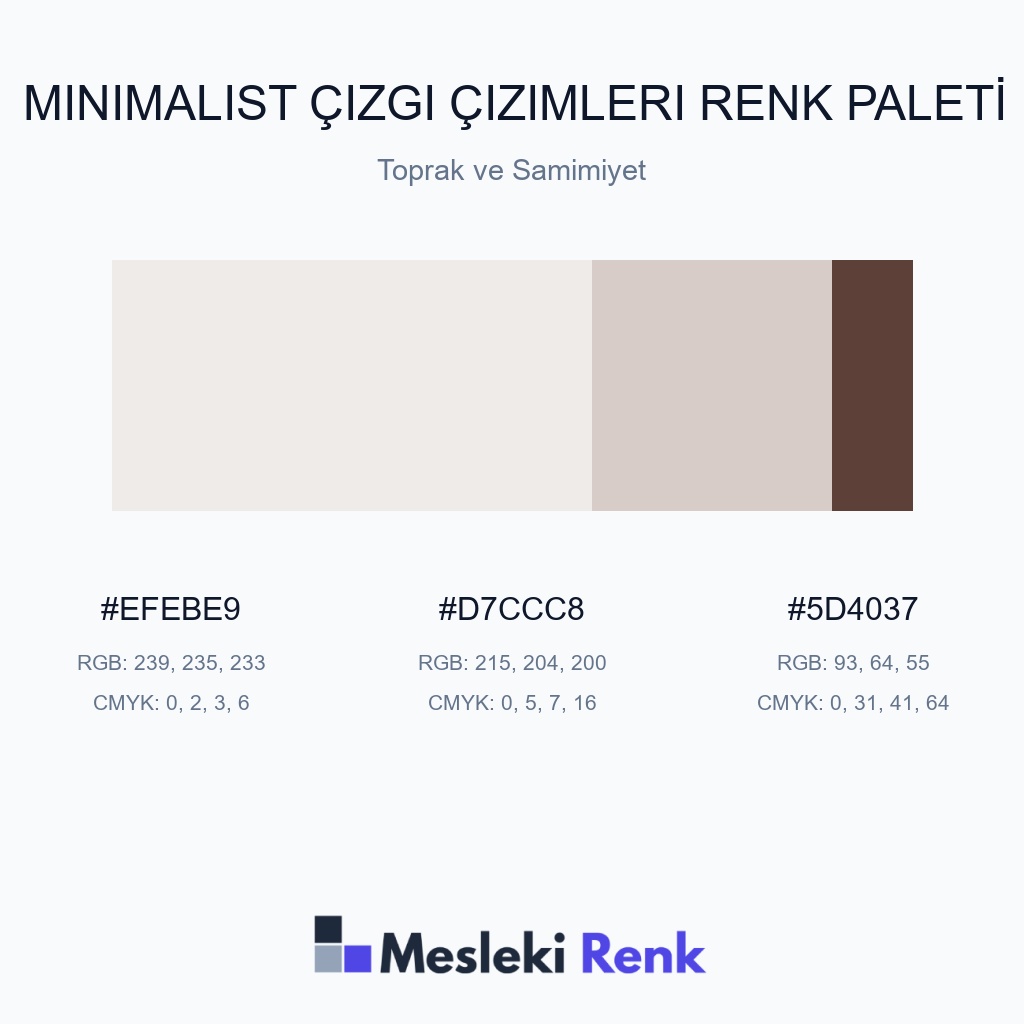 Minimalist Çizgi Çizimleri Toprak ve Samimiyet Renk Paleti