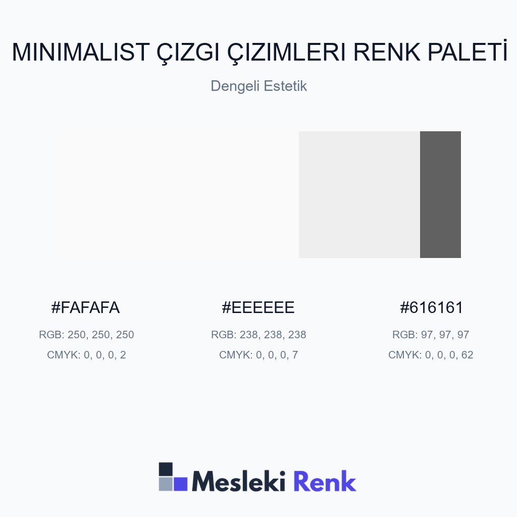 Minimalist Çizgi Çizimleri Dengeli Estetik Renk Paleti