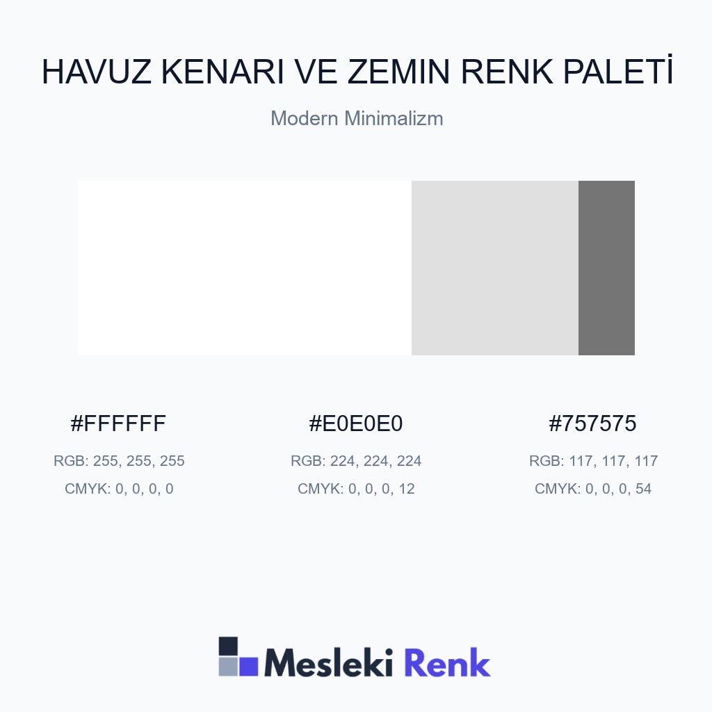 Havuz Kenarı ve Zemin Modern Minimalizm Renk Paleti