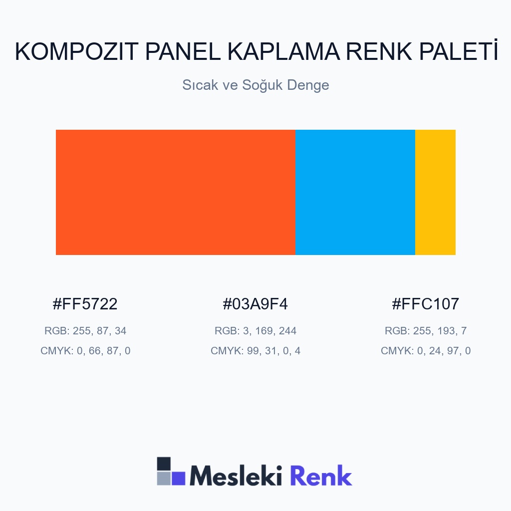 Kompozit Panel Kaplama Sıcak ve Soğuk Denge Renk Paleti