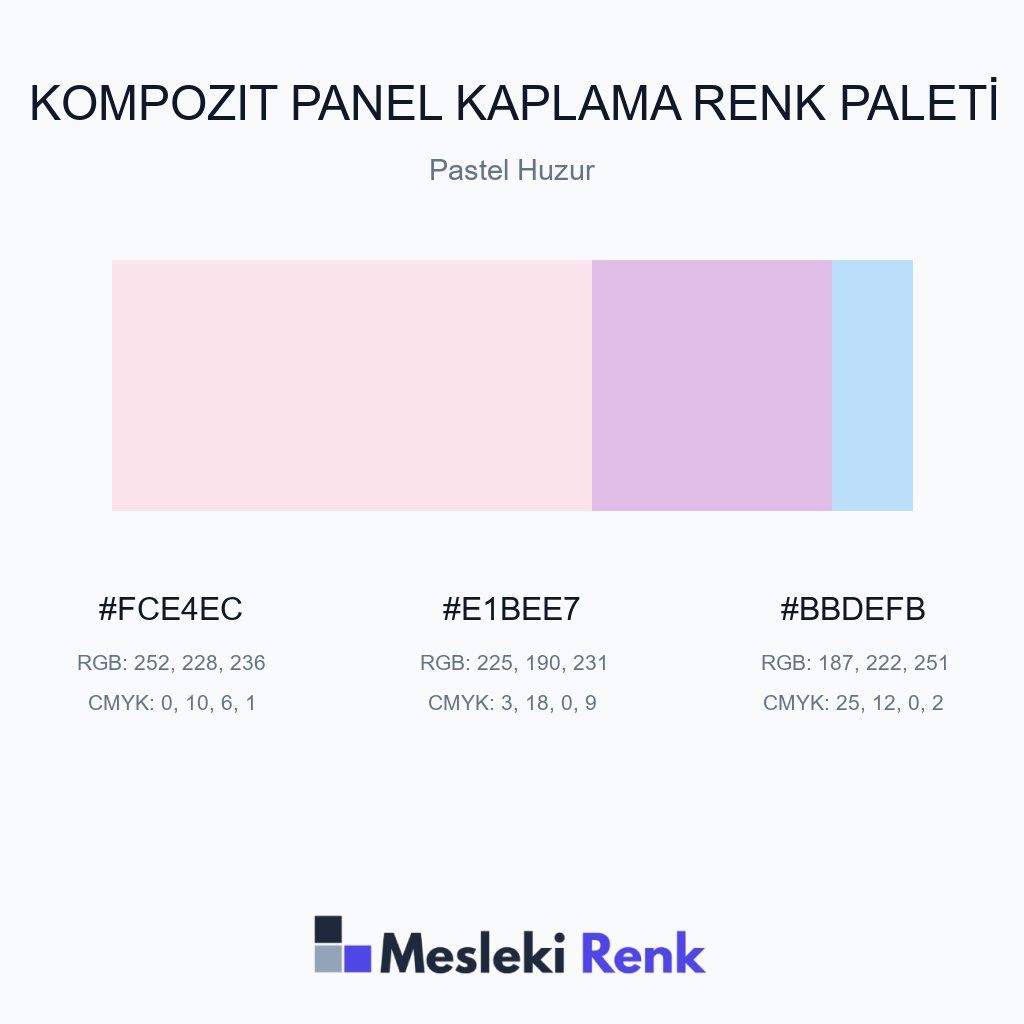 Kompozit Panel Kaplama Pastel Huzur Renk Paleti
