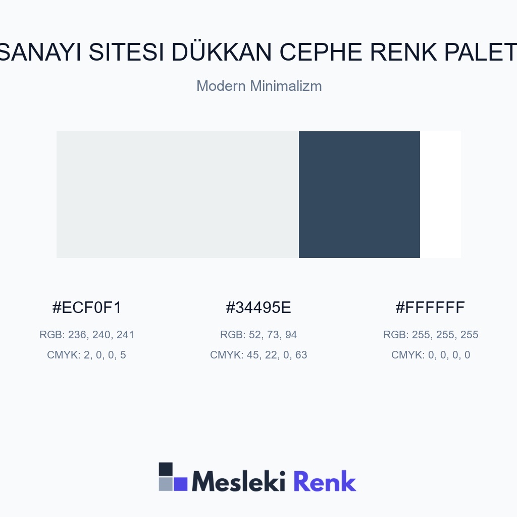 Sanayi Sitesi Dükkan Cephe Modern Minimalizm Renk Paleti