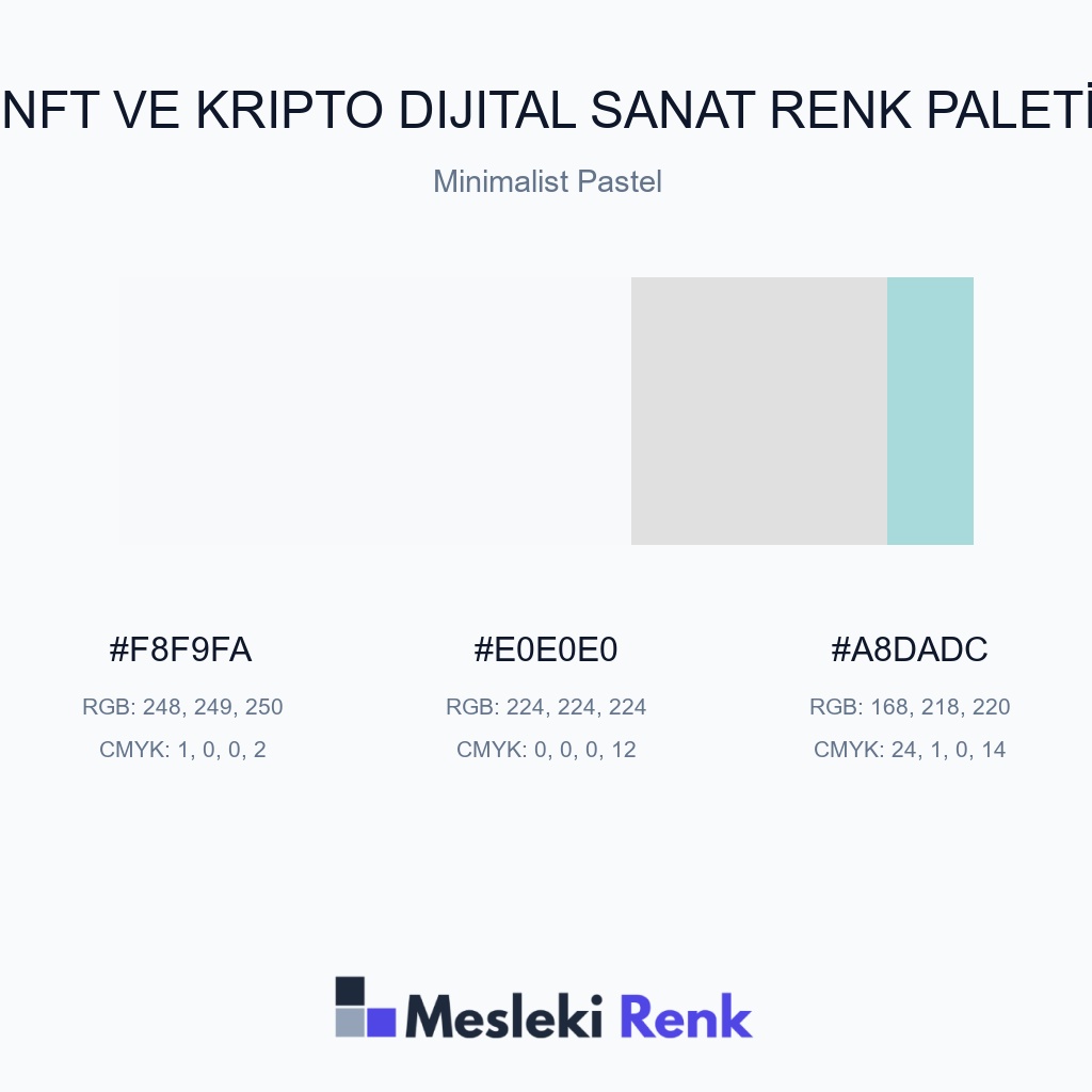 NFT ve Kripto Dijital Sanat Minimalist Pastel Renk Paleti