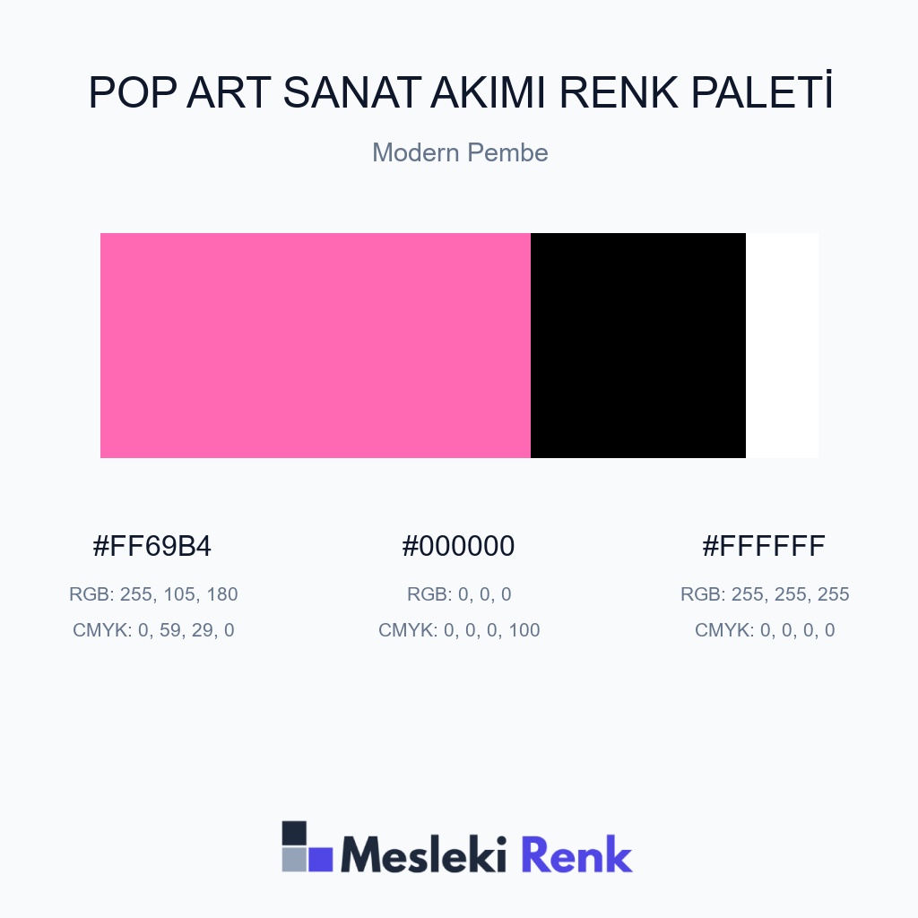 Pop Art Sanat Akımı Modern Pembe Renk Paleti