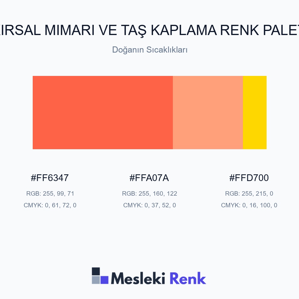 Kırsal Mimari ve Taş Kaplama Doğanın Sıcaklıkları Renk Paleti