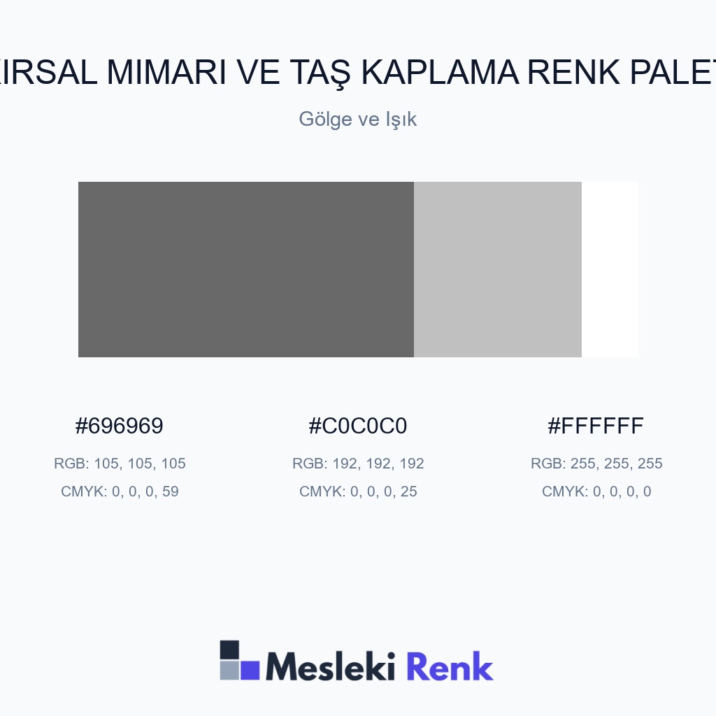 Kırsal Mimari ve Taş Kaplama Gölge ve Işık Renk Paleti