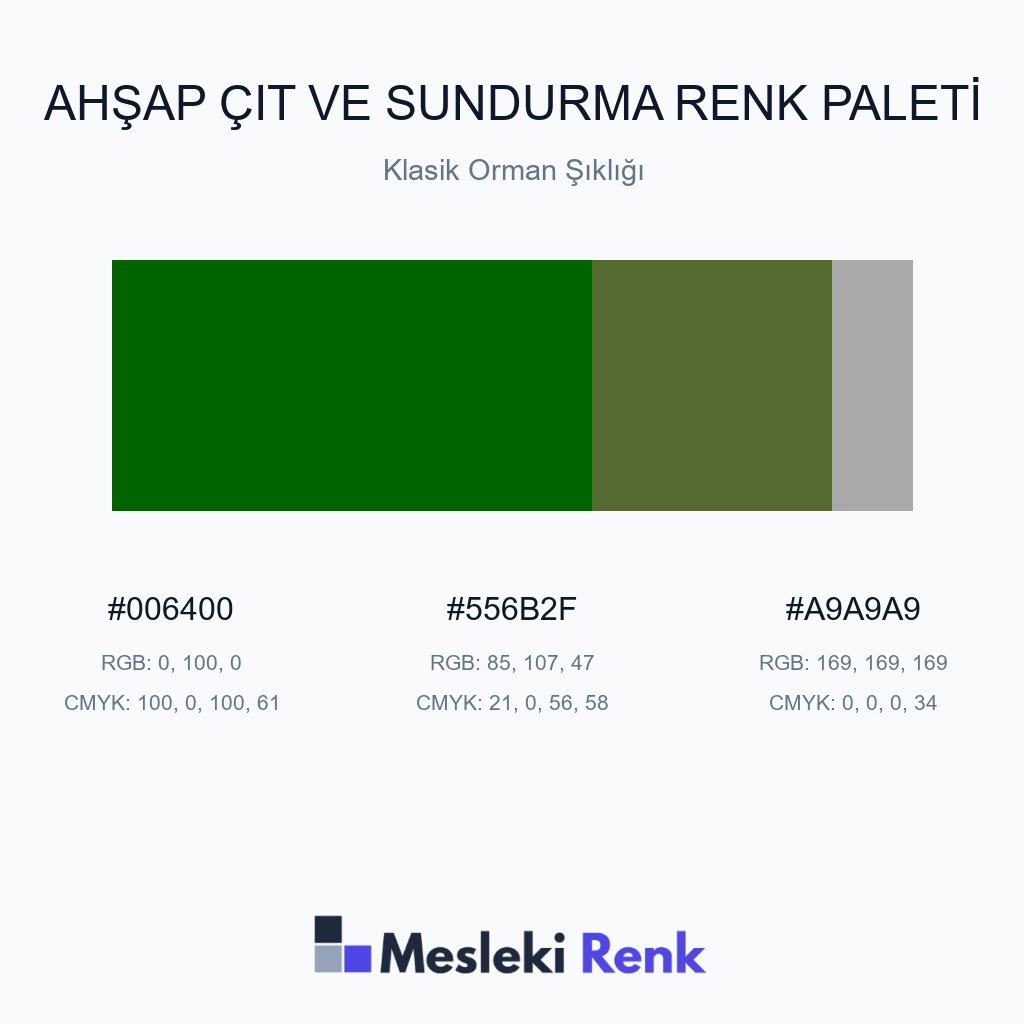 Ahşap Çit ve Sundurma Klasik Orman Şıklığı Renk Paleti