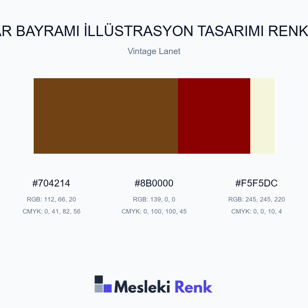 Cadılar Bayramı İllüstrasyon Tasarımı Vintage Lanet Renk Paleti