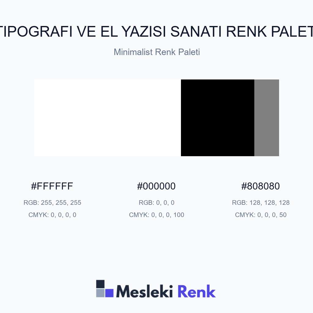 Tipografi ve El Yazısı Sanatı Minimalist Renk Paleti Renk Paleti