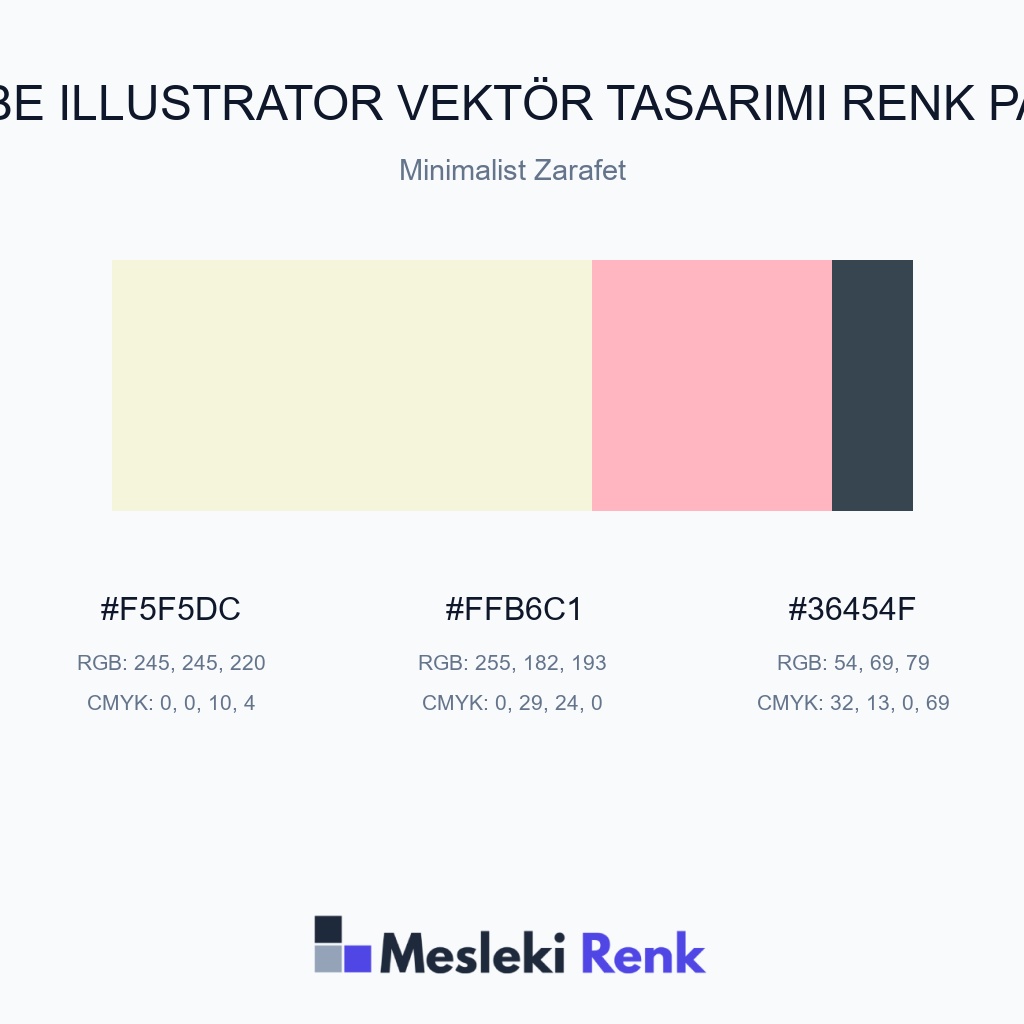 Adobe Illustrator Vektör Tasarımı Minimalist Zarafet Renk Paleti