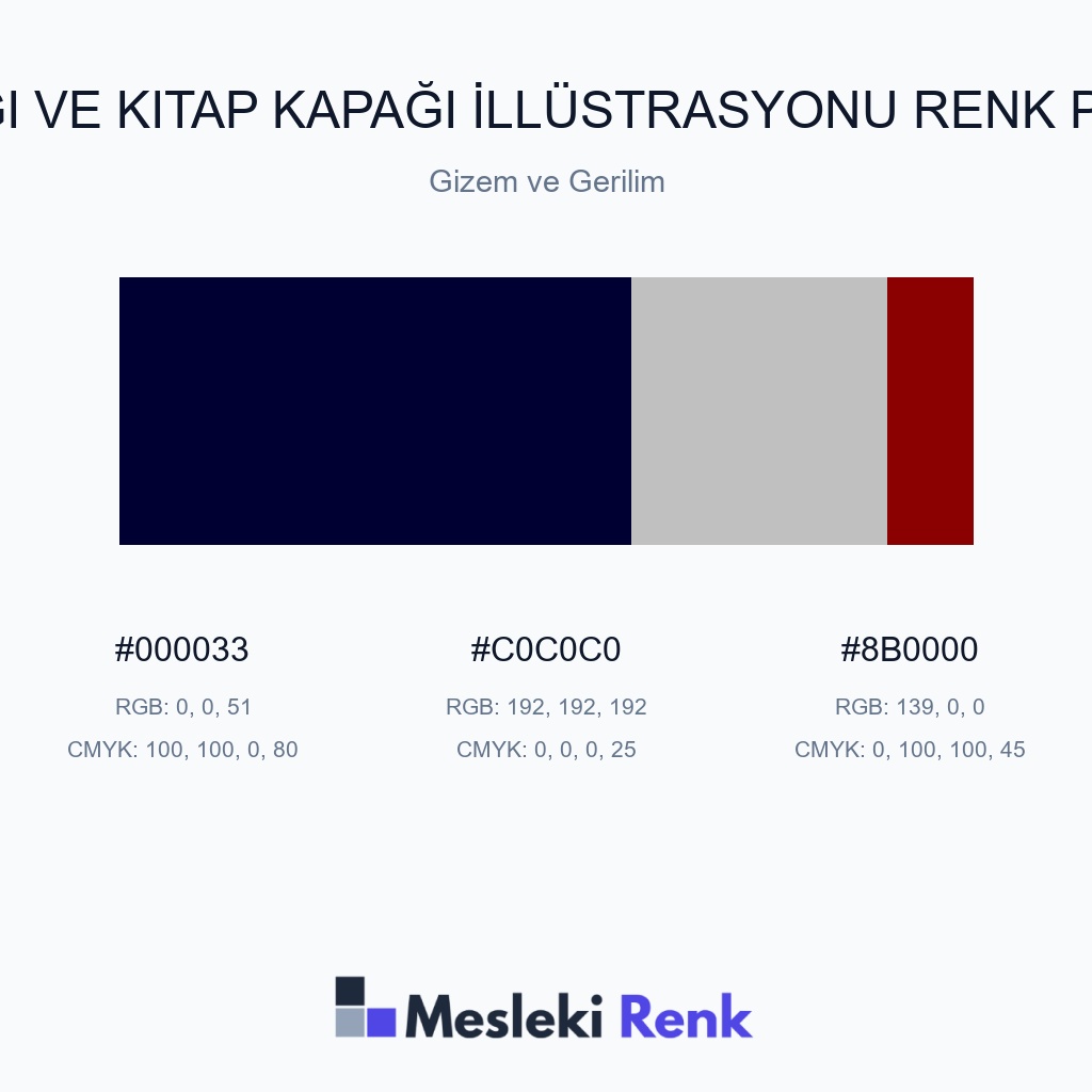 Dergi ve Kitap Kapağı İllüstrasyonu Gizem ve Gerilim Renk Paleti