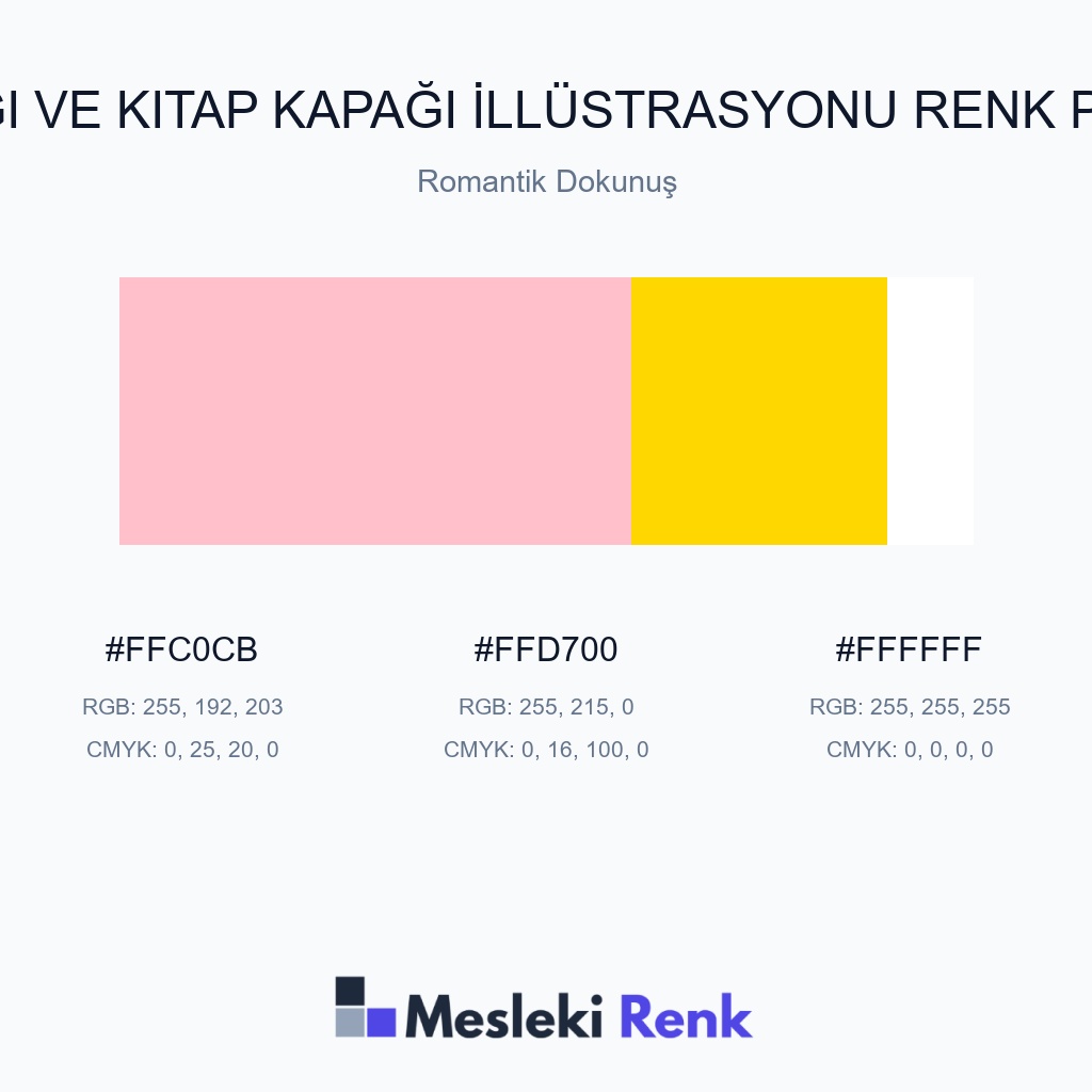 Dergi ve Kitap Kapağı İllüstrasyonu Romantik Dokunuş Renk Paleti