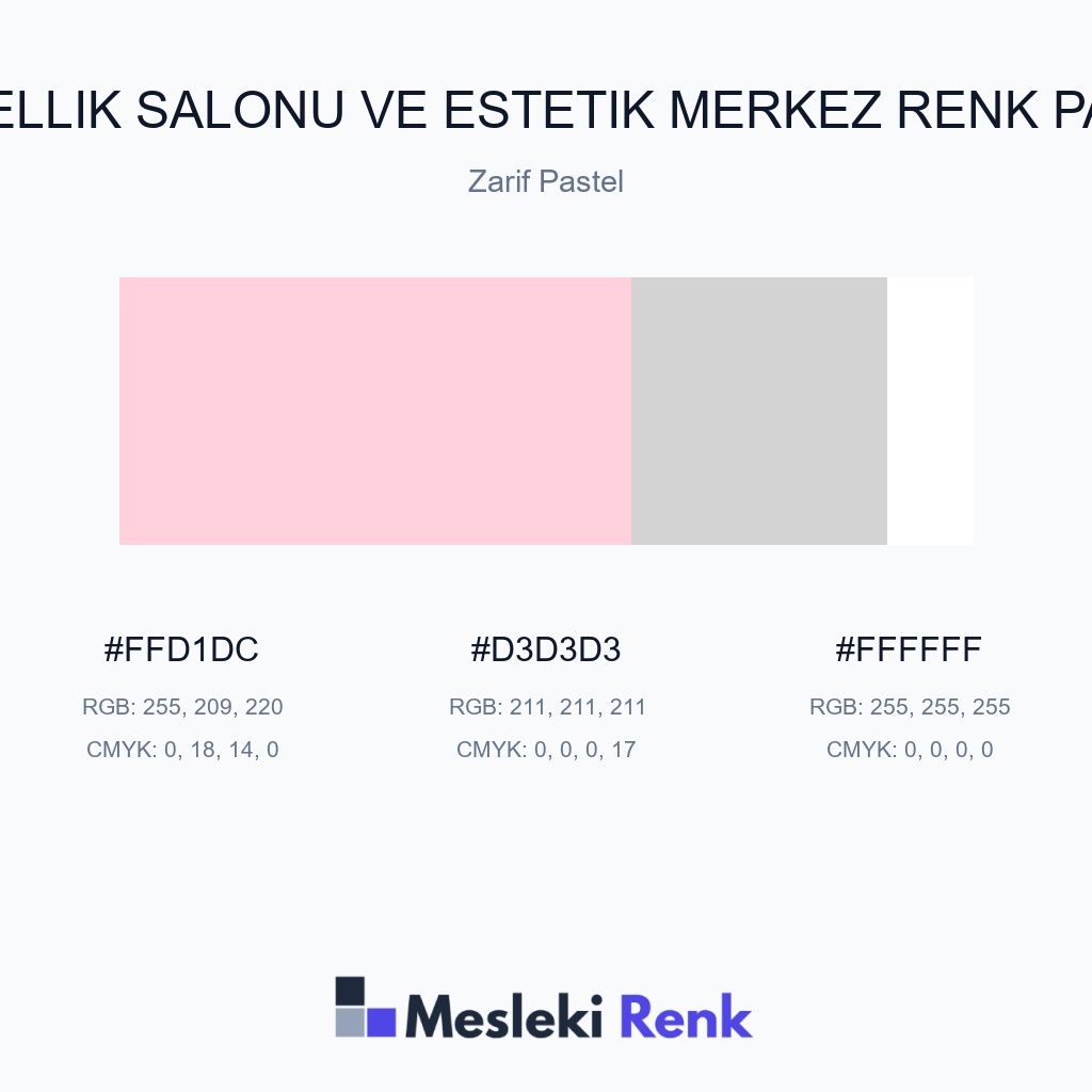 Güzellik Salonu ve Estetik Merkez Zarif Pastel Renk Paleti