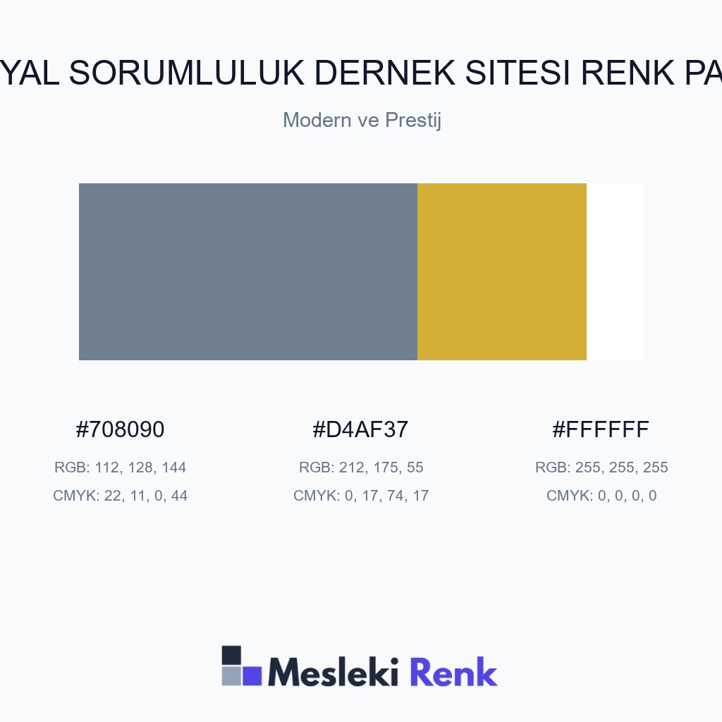 Sosyal Sorumluluk Dernek Sitesi Modern ve Prestij Renk Paleti