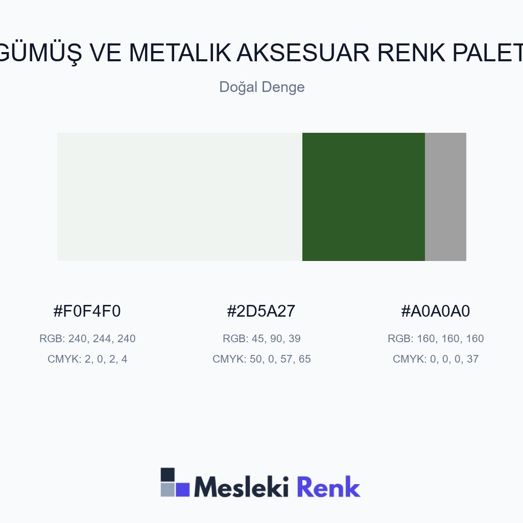 Gümüş ve Metalik Aksesuar Doğal Denge Renk Paleti