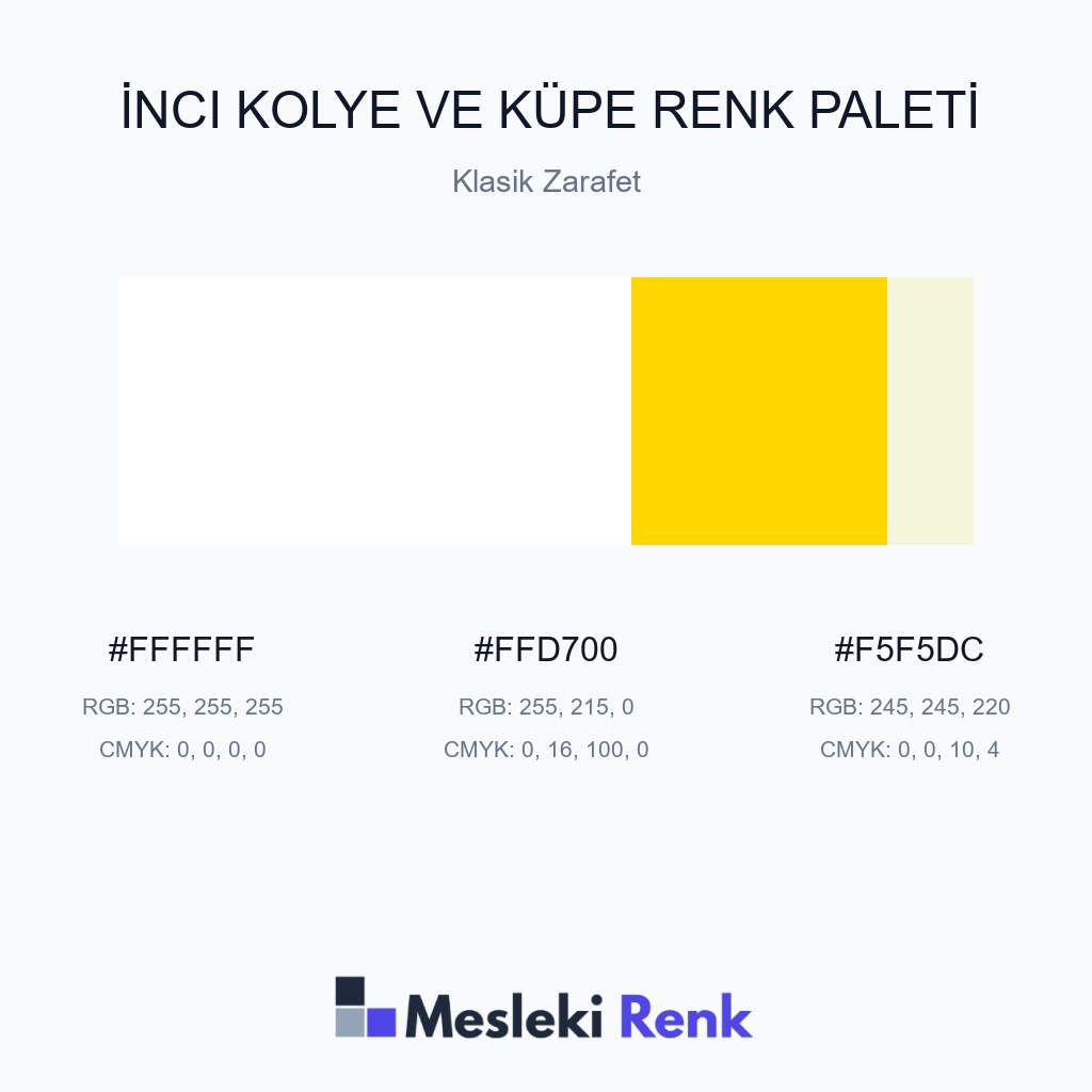 İnci Kolye ve Küpe Klasik Zarafet Renk Paleti