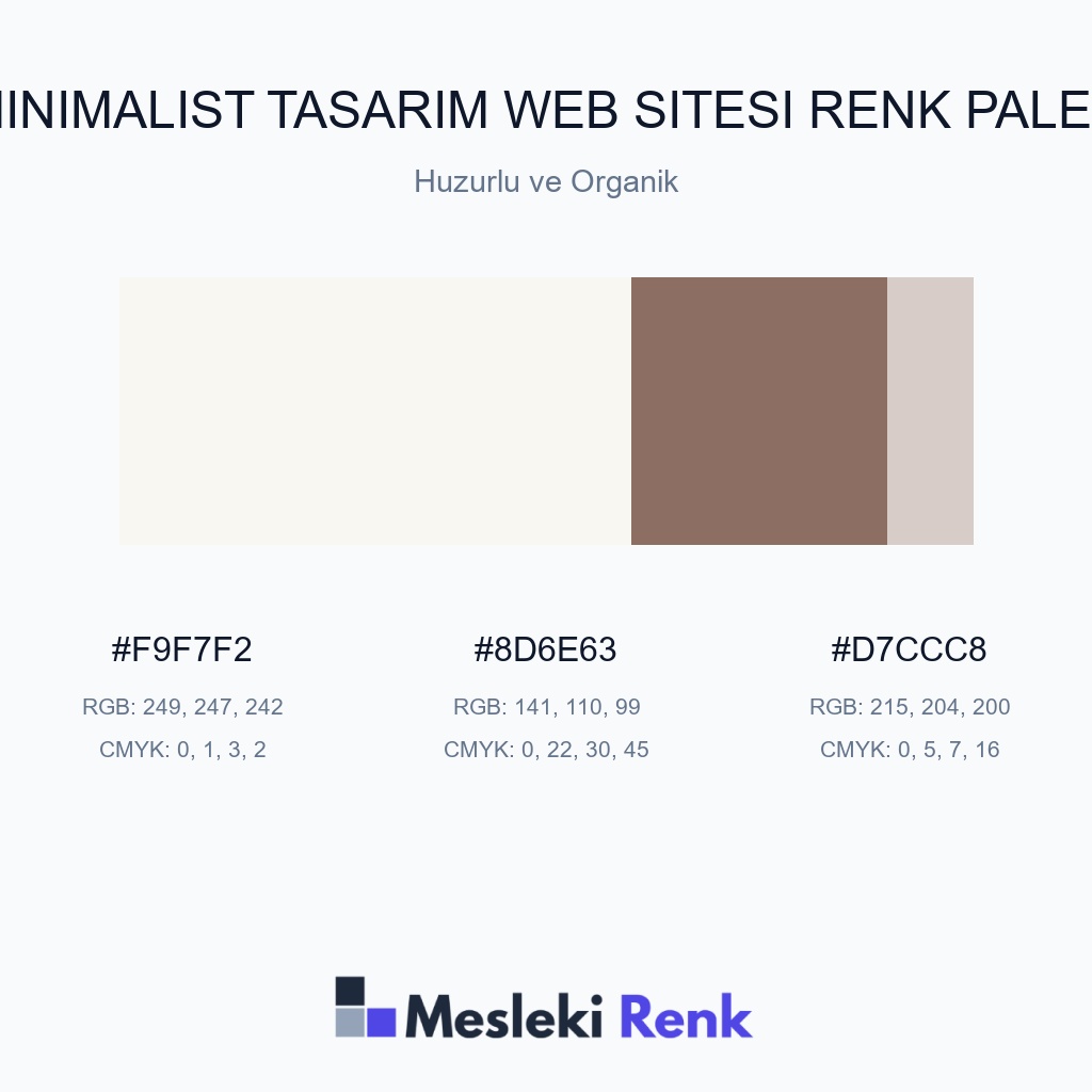 Minimalist Tasarım Web Sitesi Huzurlu ve Organik Renk Paleti