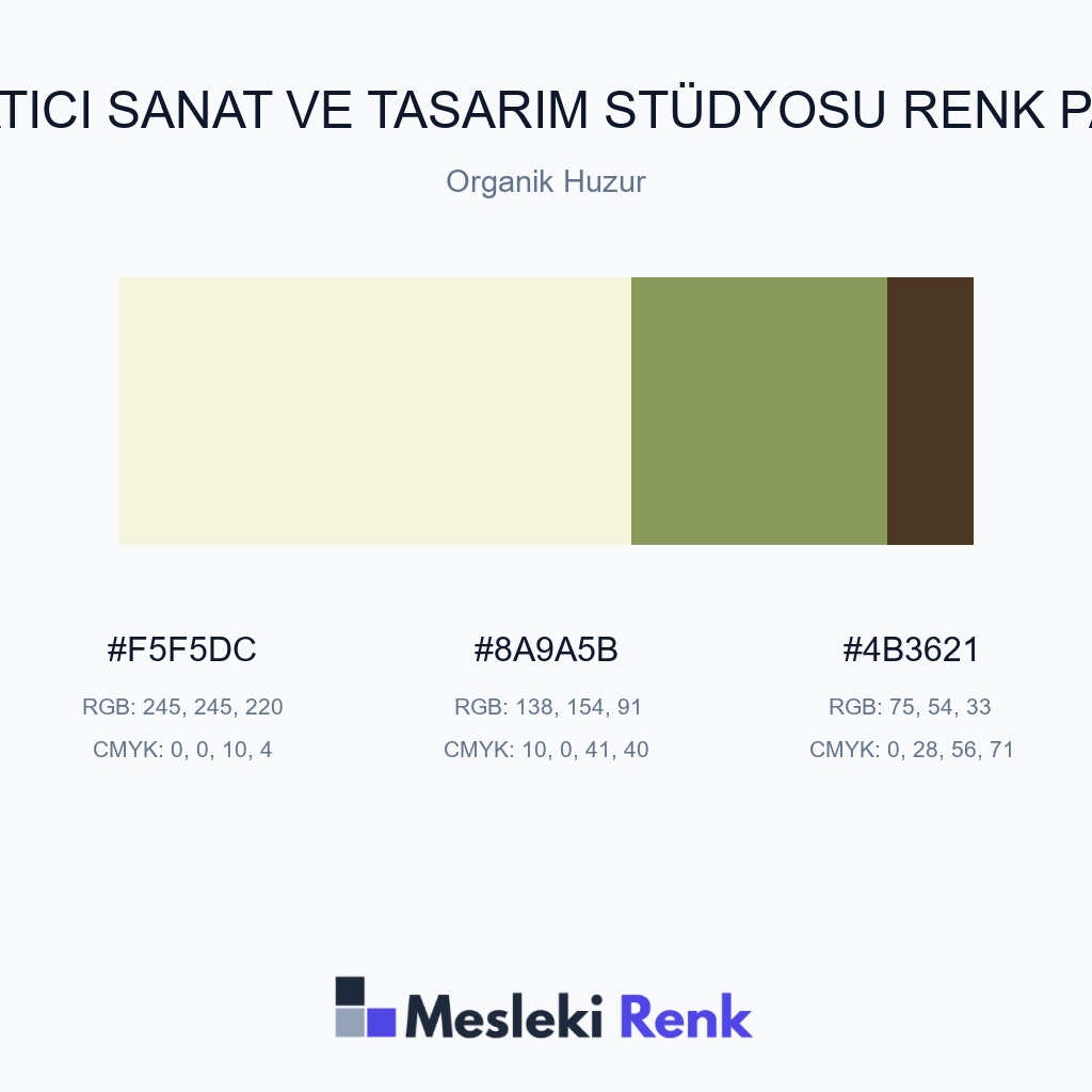 Yaratıcı Sanat ve Tasarım Stüdyosu Organik Huzur Renk Paleti
