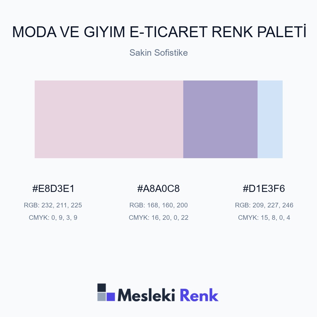 Moda ve Giyim E-Ticaret Sakin Sofistike Renk Paleti
