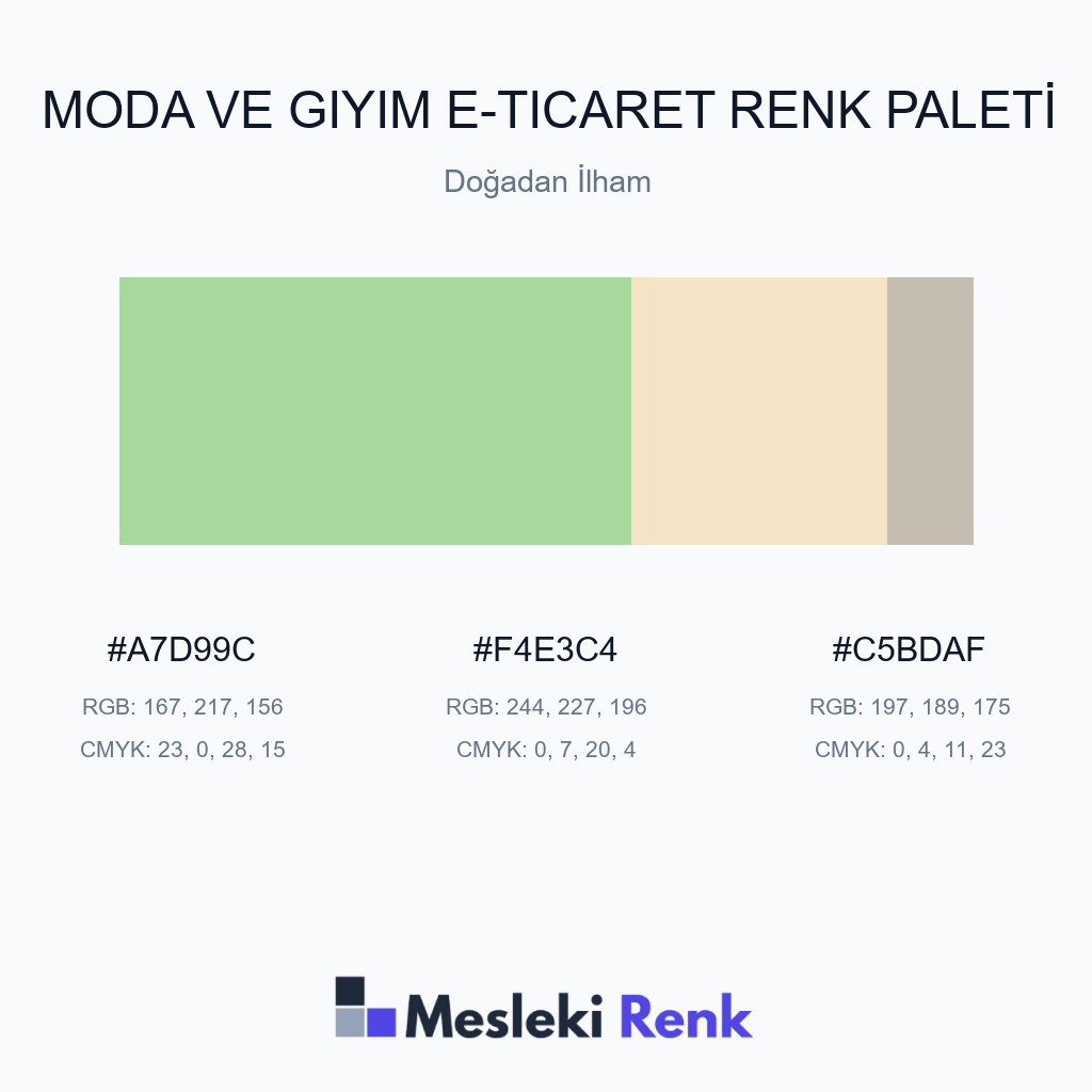 Moda ve Giyim E-Ticaret Doğadan İlham Renk Paleti