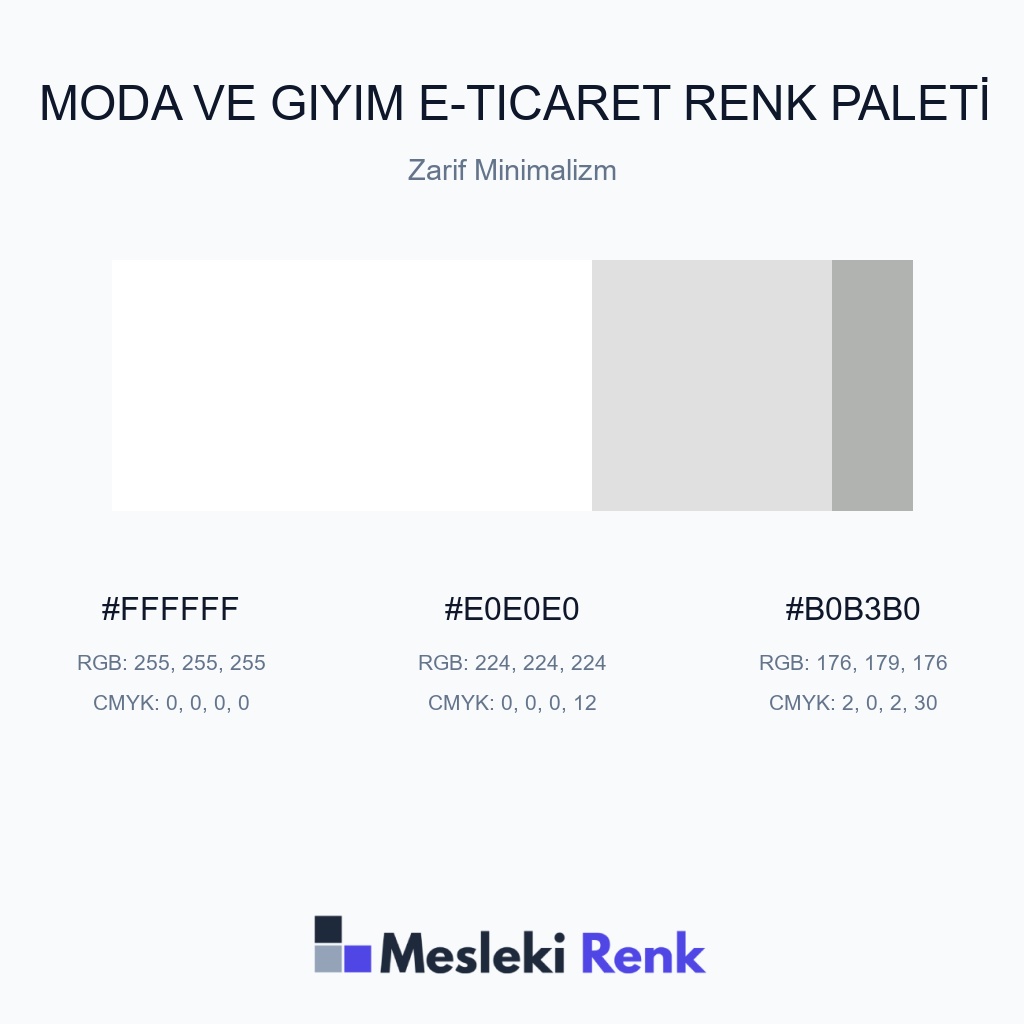Moda ve Giyim E-Ticaret Zarif Minimalizm Renk Paleti