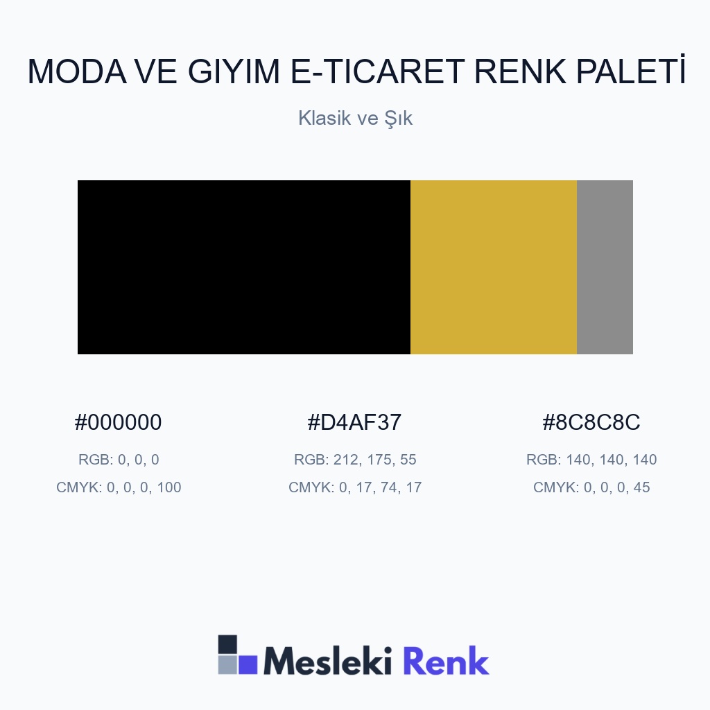 Moda ve Giyim E-Ticaret Klasik ve Şık Renk Paleti