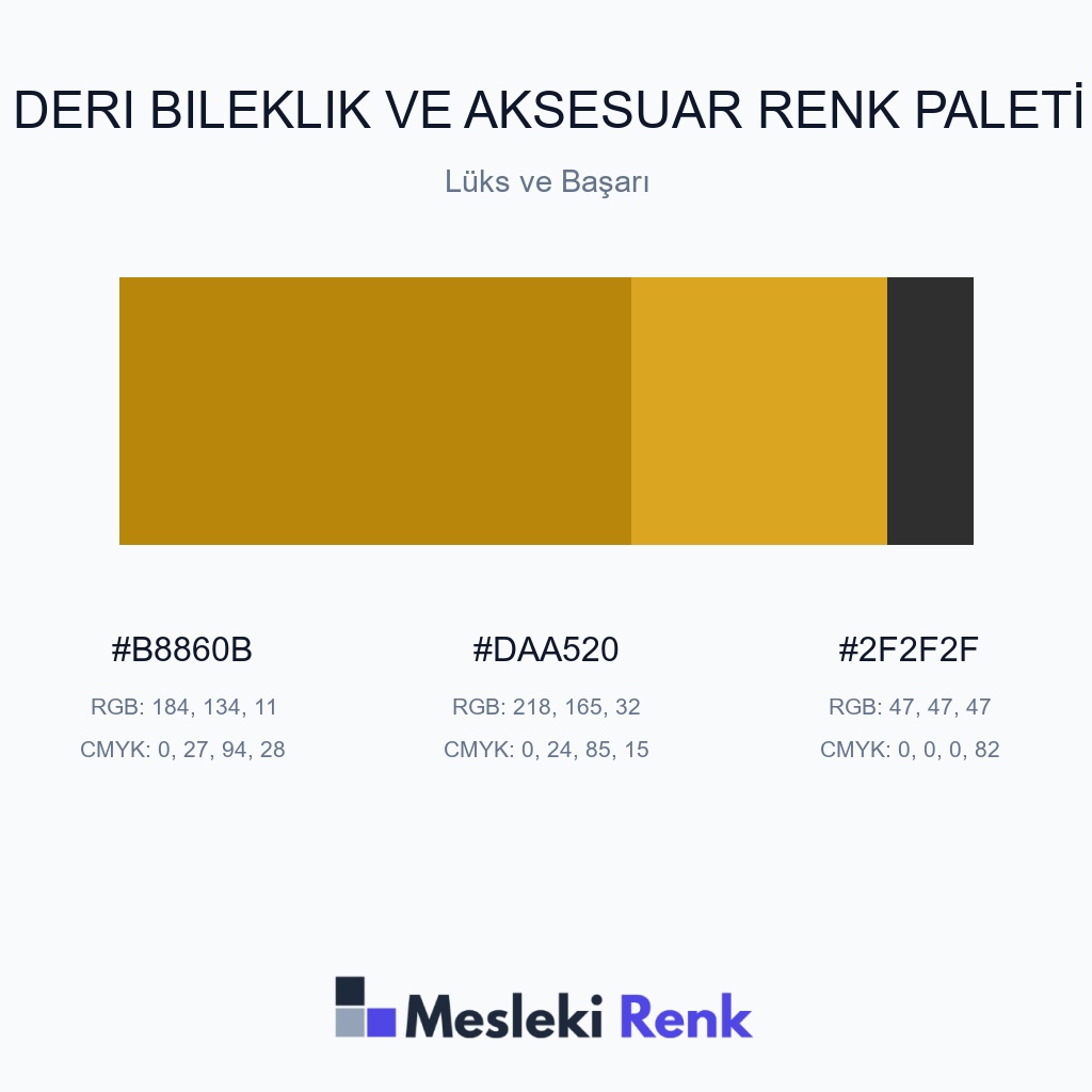 Deri Bileklik ve Aksesuar Lüks ve Başarı Renk Paleti