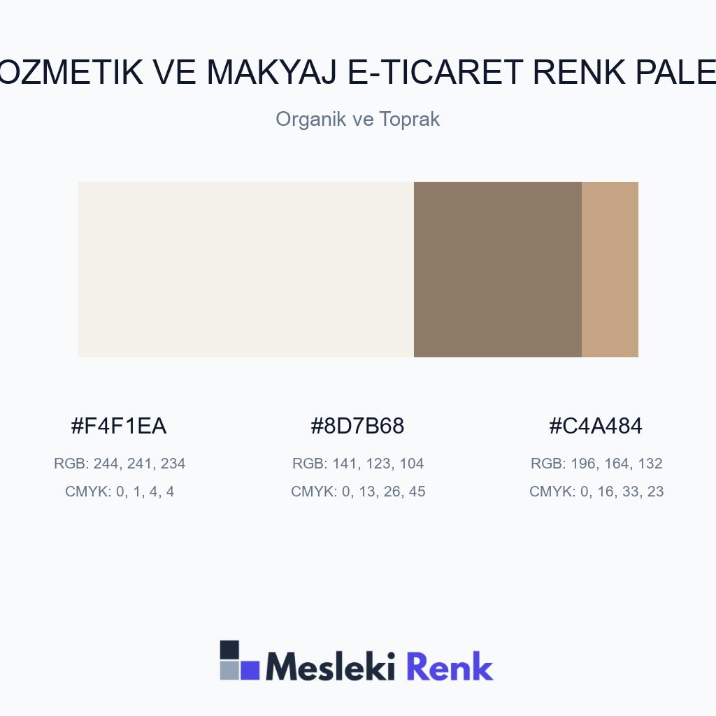 Kozmetik ve Makyaj E-Ticaret Organik ve Toprak Renk Paleti