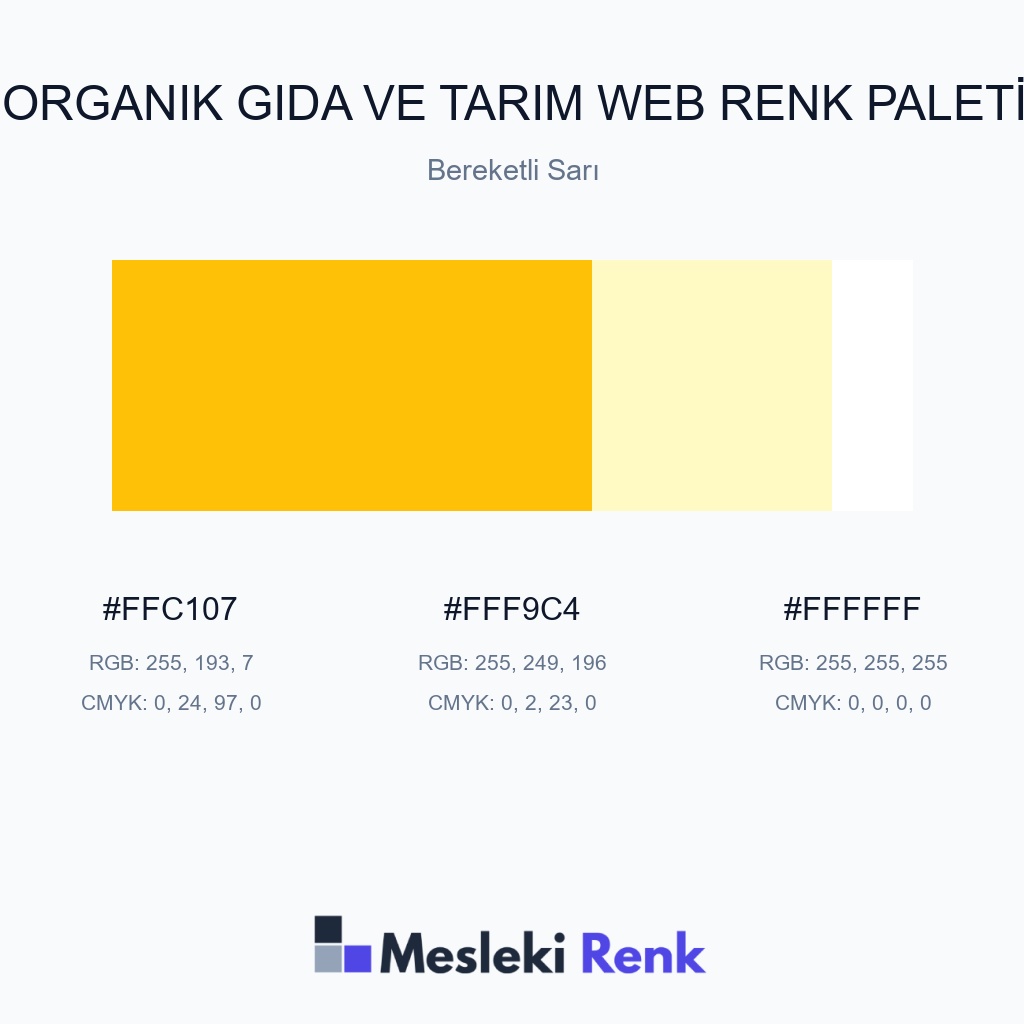 Organik Gıda ve Tarım Web Bereketli Sarı Renk Paleti