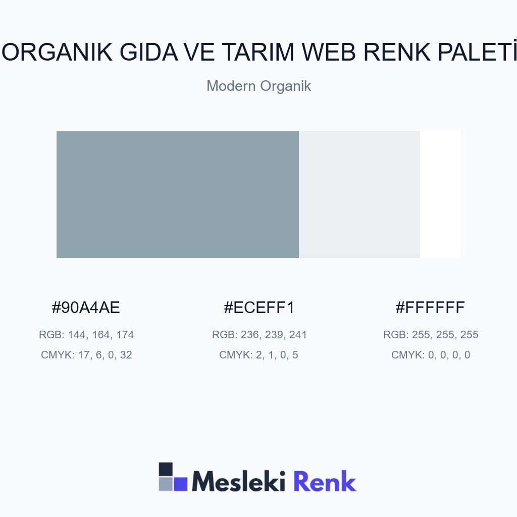 Organik Gıda ve Tarım Web Modern Organik Renk Paleti