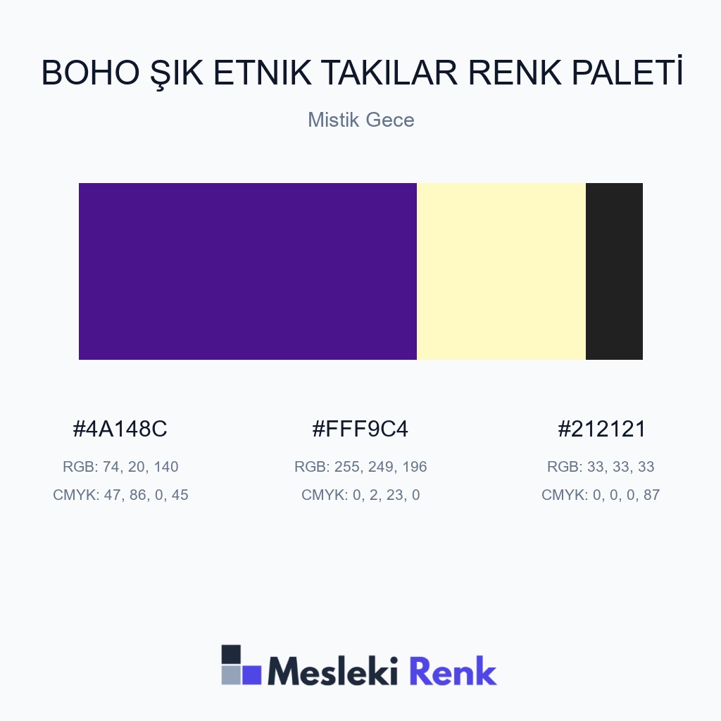 Boho Şık Etnik Takılar Mistik Gece Renk Paleti