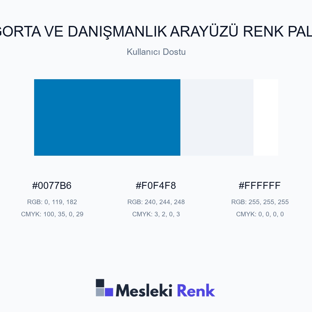 Sigorta ve Danışmanlık Arayüzü Kullanıcı Dostu Renk Paleti