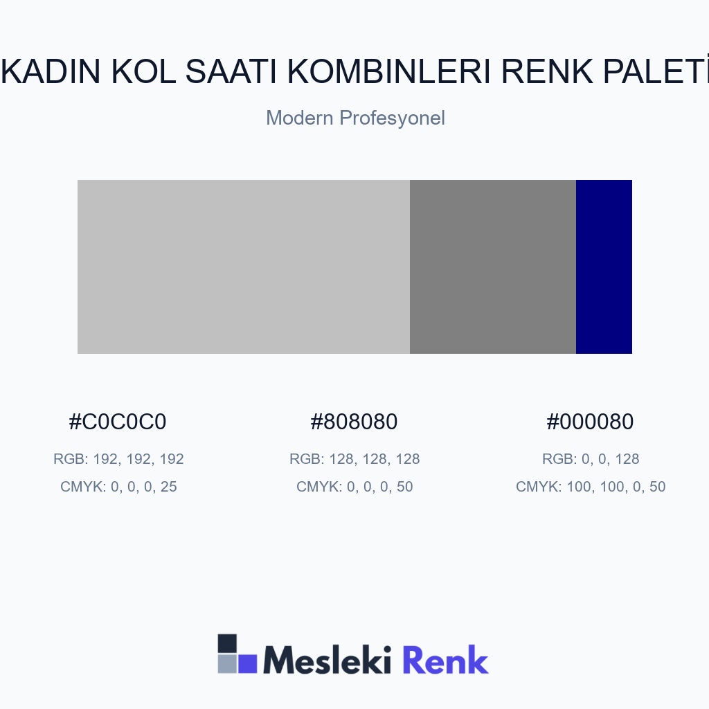 Kadın Kol Saati Kombinleri Modern Profesyonel Renk Paleti