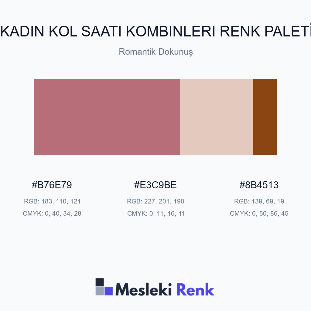Kadın Kol Saati Kombinleri Romantik Dokunuş Renk Paleti