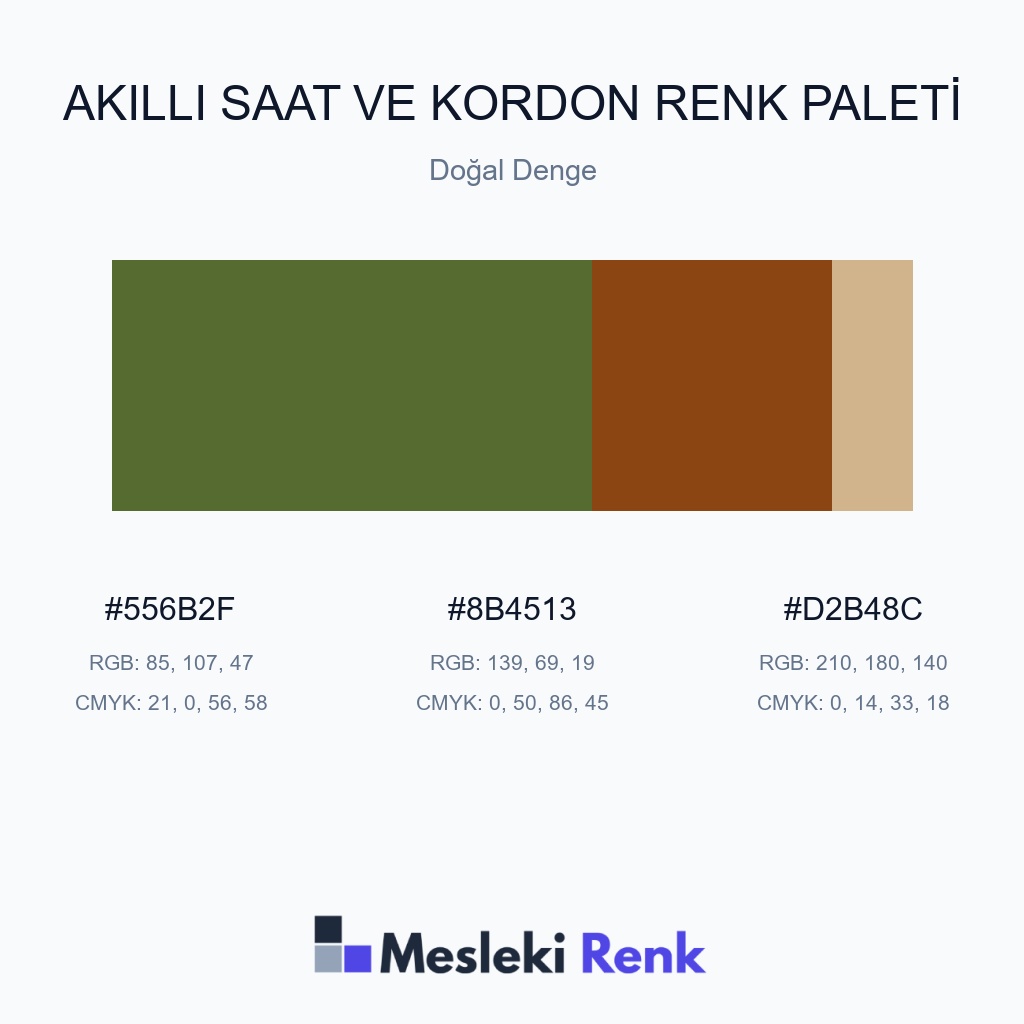 Akıllı Saat ve Kordon Doğal Denge Renk Paleti