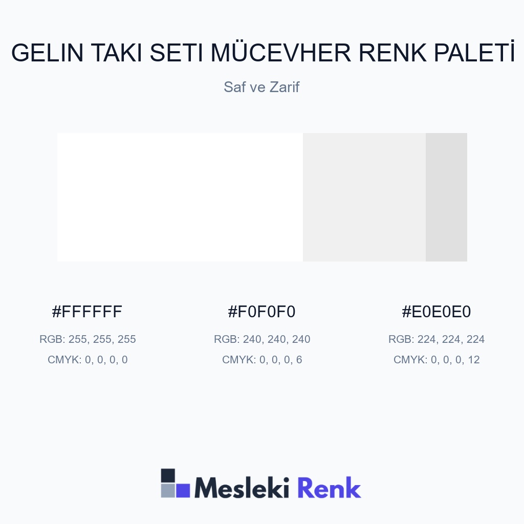 Gelin Takı Seti Mücevher Saf ve Zarif Renk Paleti