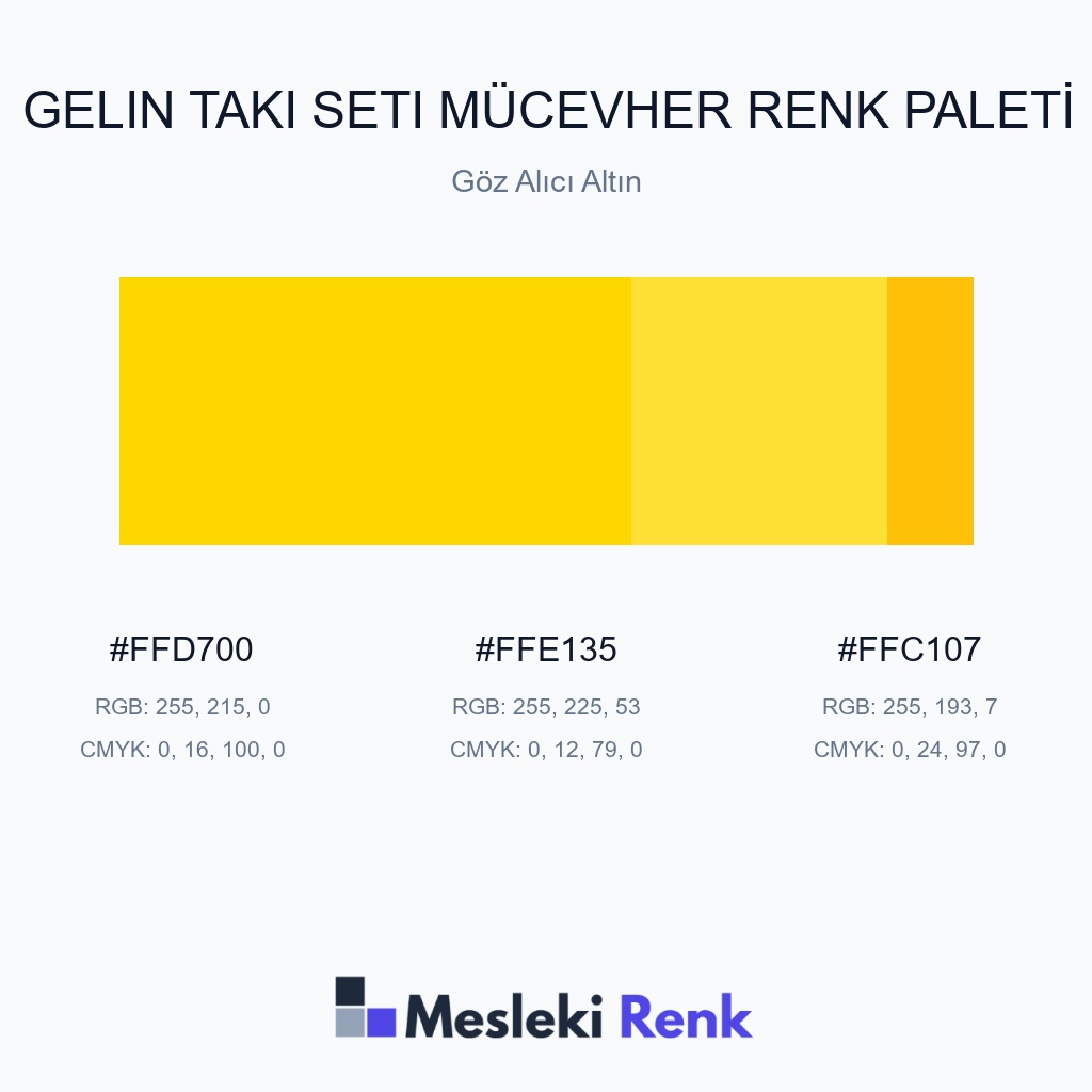 Gelin Takı Seti Mücevher Göz Alıcı Altın Renk Paleti