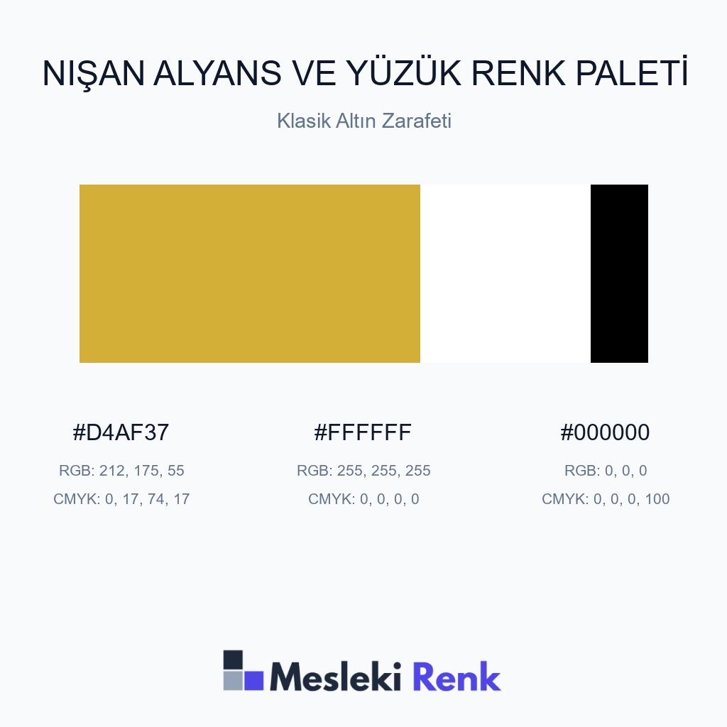 Nişan Alyans ve Yüzük Klasik Altın Zarafeti Renk Paleti