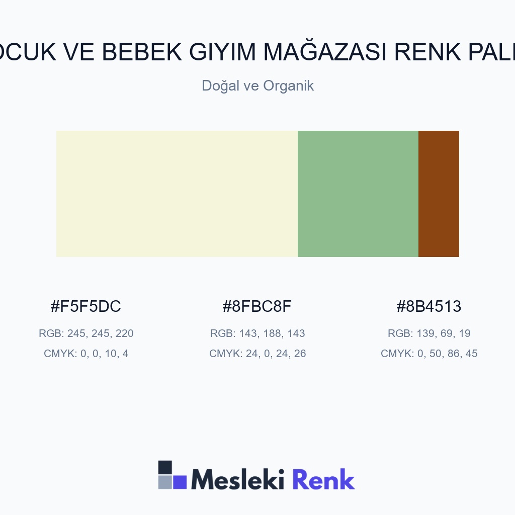 Çocuk ve Bebek Giyim Mağazası Doğal ve Organik Renk Paleti