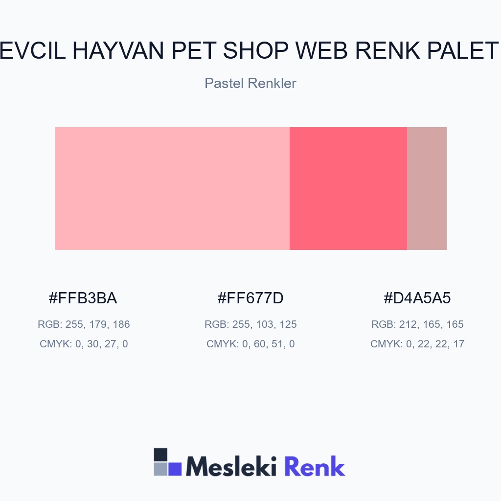 Evcil Hayvan Pet Shop Web Pastel Renkler Renk Paleti