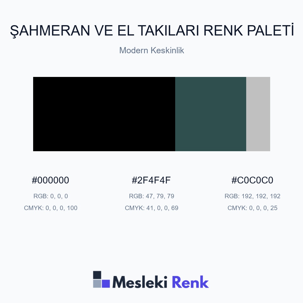 Şahmeran ve El Takıları Modern Keskinlik Renk Paleti