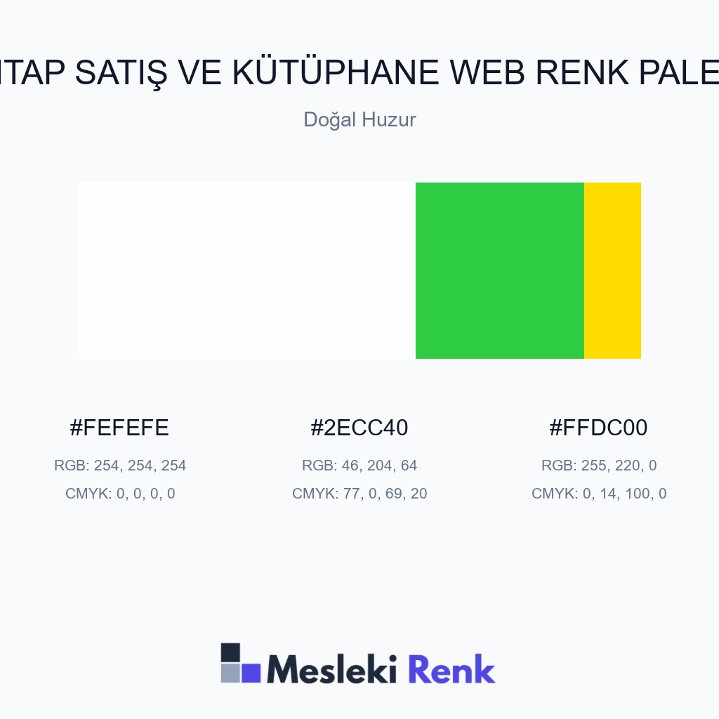 Kitap Satış ve Kütüphane Web Doğal Huzur Renk Paleti