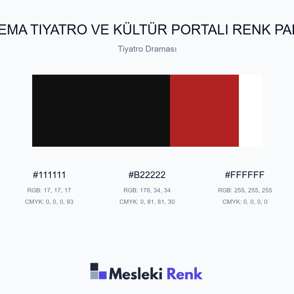 Sinema Tiyatro ve Kültür Portalı Tiyatro Draması Renk Paleti