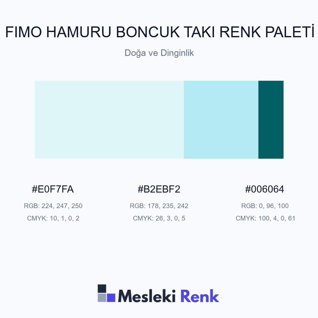 Fimo Hamuru Boncuk Takı Doğa ve Dinginlik Renk Paleti