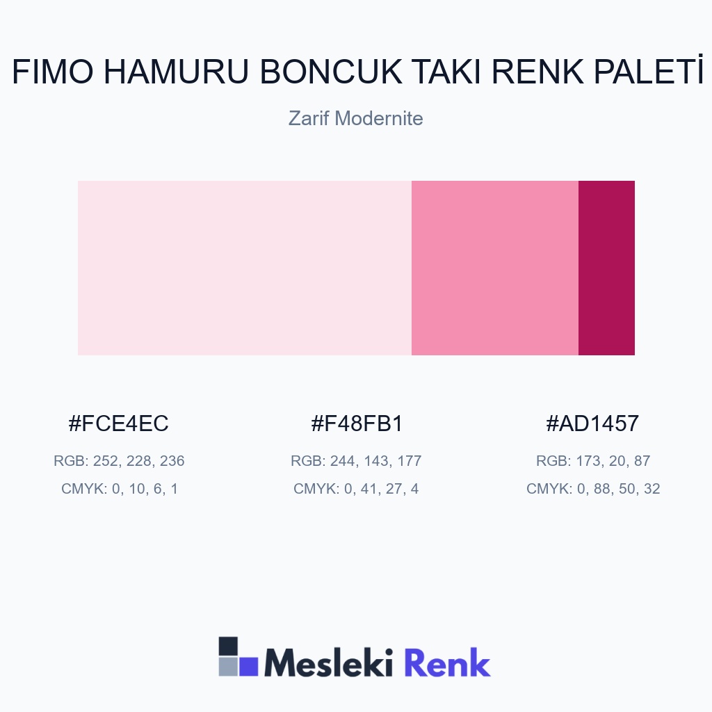 Fimo Hamuru Boncuk Takı Zarif Modernite Renk Paleti